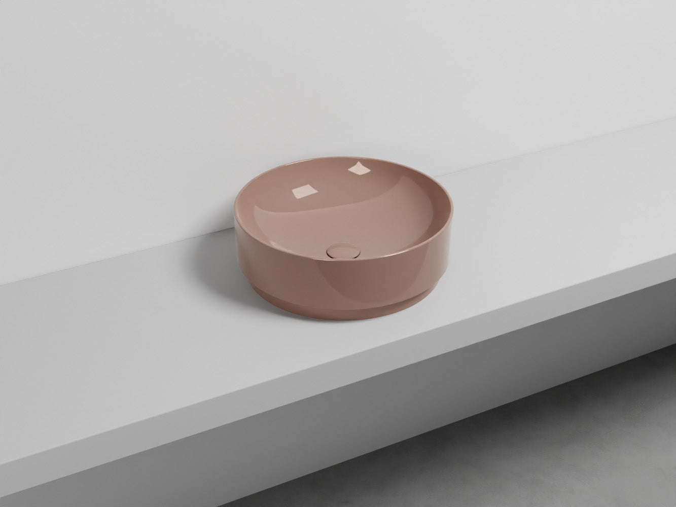# LAVABO MARE TONDO 45 - CIELO lavandino da appoggio per bagno in ceramica Made in Italy
