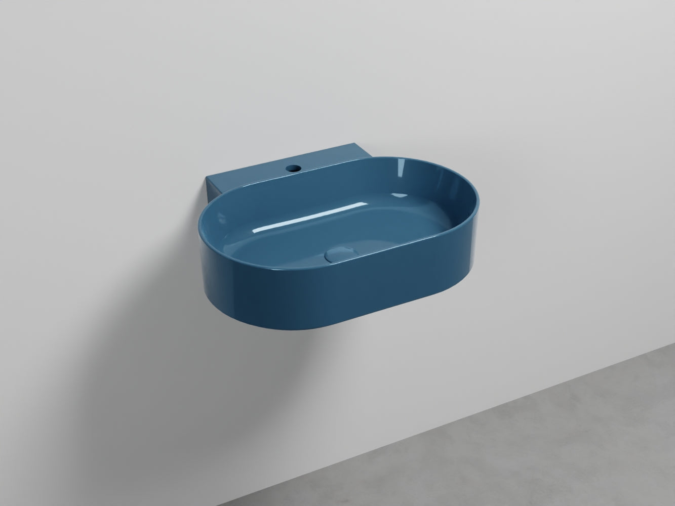 # LAVABO SOSPESO MARE OVALE MONOFORO 60 - CIELO lavandino dalle linee eleganti, sinuose e precise