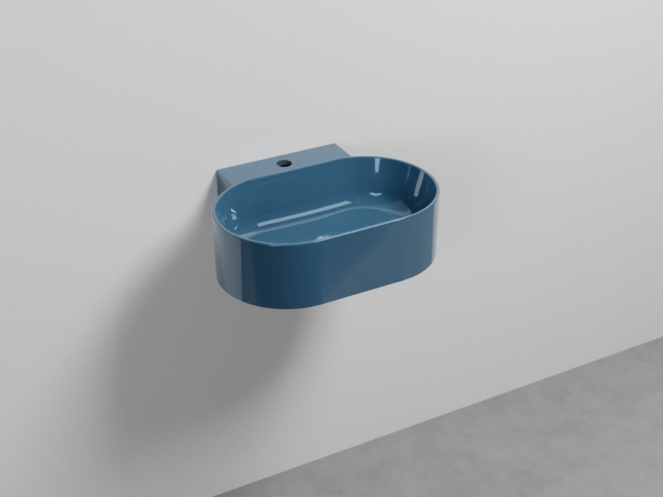 # LAVABO SOSPESO MARE OVALE MONOFORO 50 - CIELO lavandino monoforo per bagno in ceramica