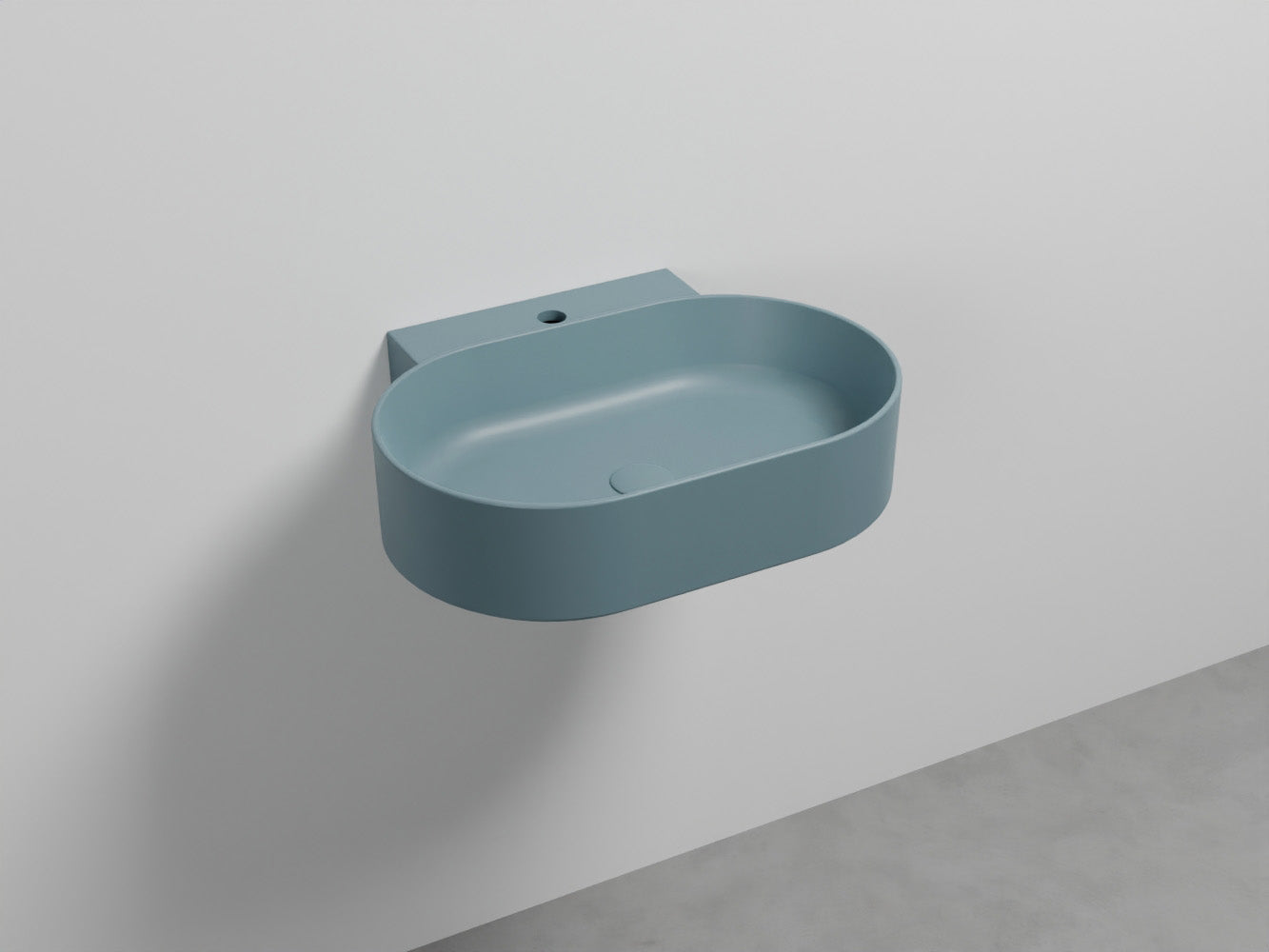 # LAVABO SOSPESO MARE OVALE MONOFORO 60 - CIELO lavandino dalle linee eleganti, sinuose e precise
