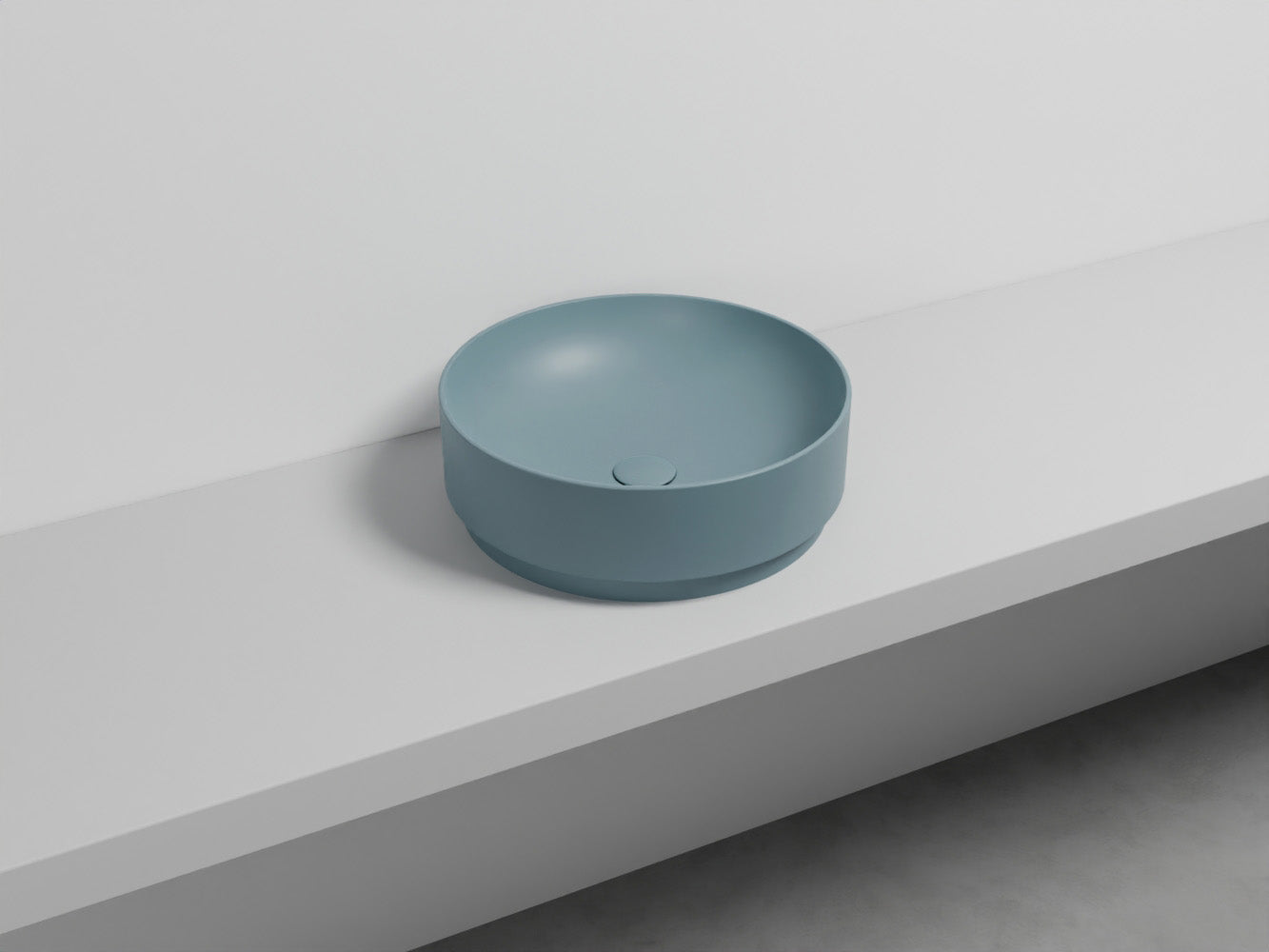 # LAVABO MARE TONDO 45 - CIELO lavandino da appoggio per bagno in ceramica Made in Italy