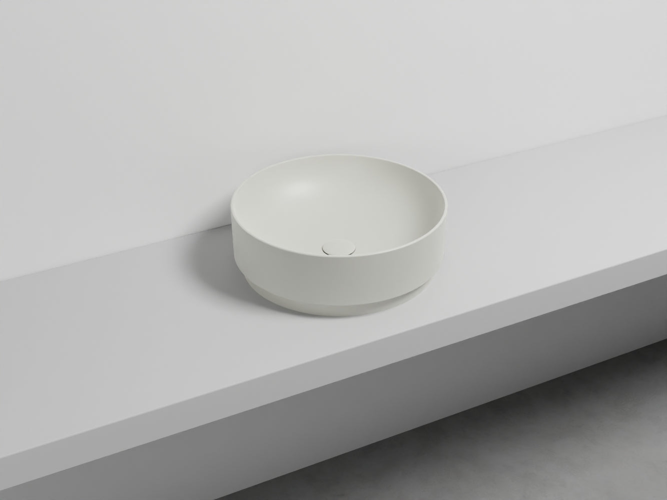 # LAVABO MARE TONDO 45 - CIELO lavandino da appoggio per bagno in ceramica Made in Italy