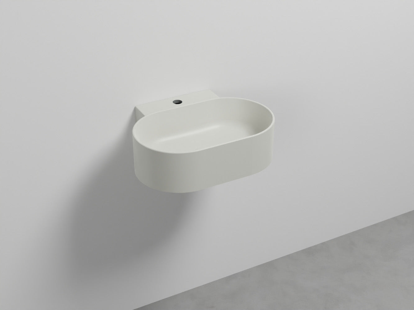 # LAVABO SOSPESO MARE OVALE MONOFORO 50 - CIELO lavandino monoforo per bagno in ceramica