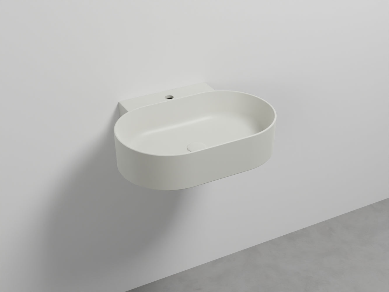 # LAVABO SOSPESO MARE OVALE MONOFORO 60 - CIELO lavandino dalle linee eleganti, sinuose e precise