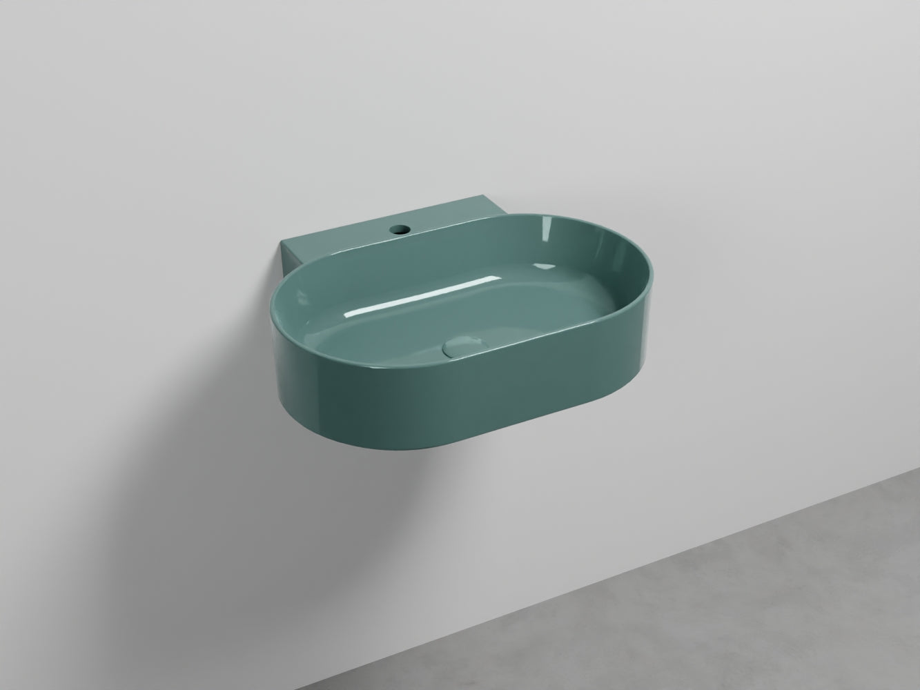 # LAVABO SOSPESO MARE OVALE MONOFORO 60 - CIELO lavandino dalle linee eleganti, sinuose e precise