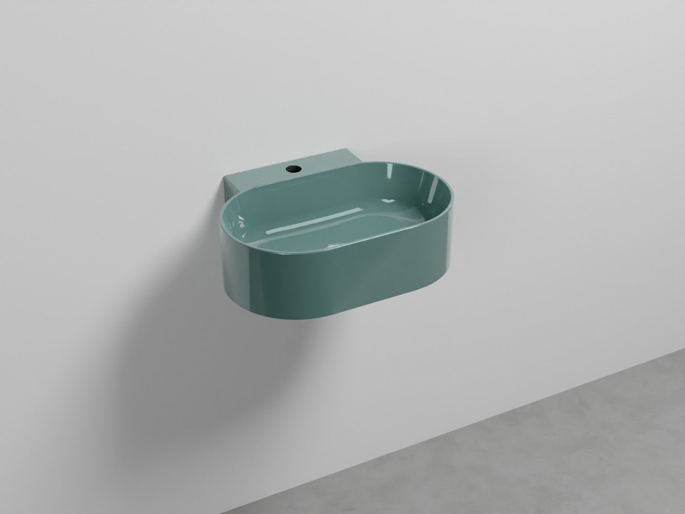 # LAVABO SOSPESO MARE OVALE MONOFORO 50 - CIELO lavandino monoforo per bagno in ceramica