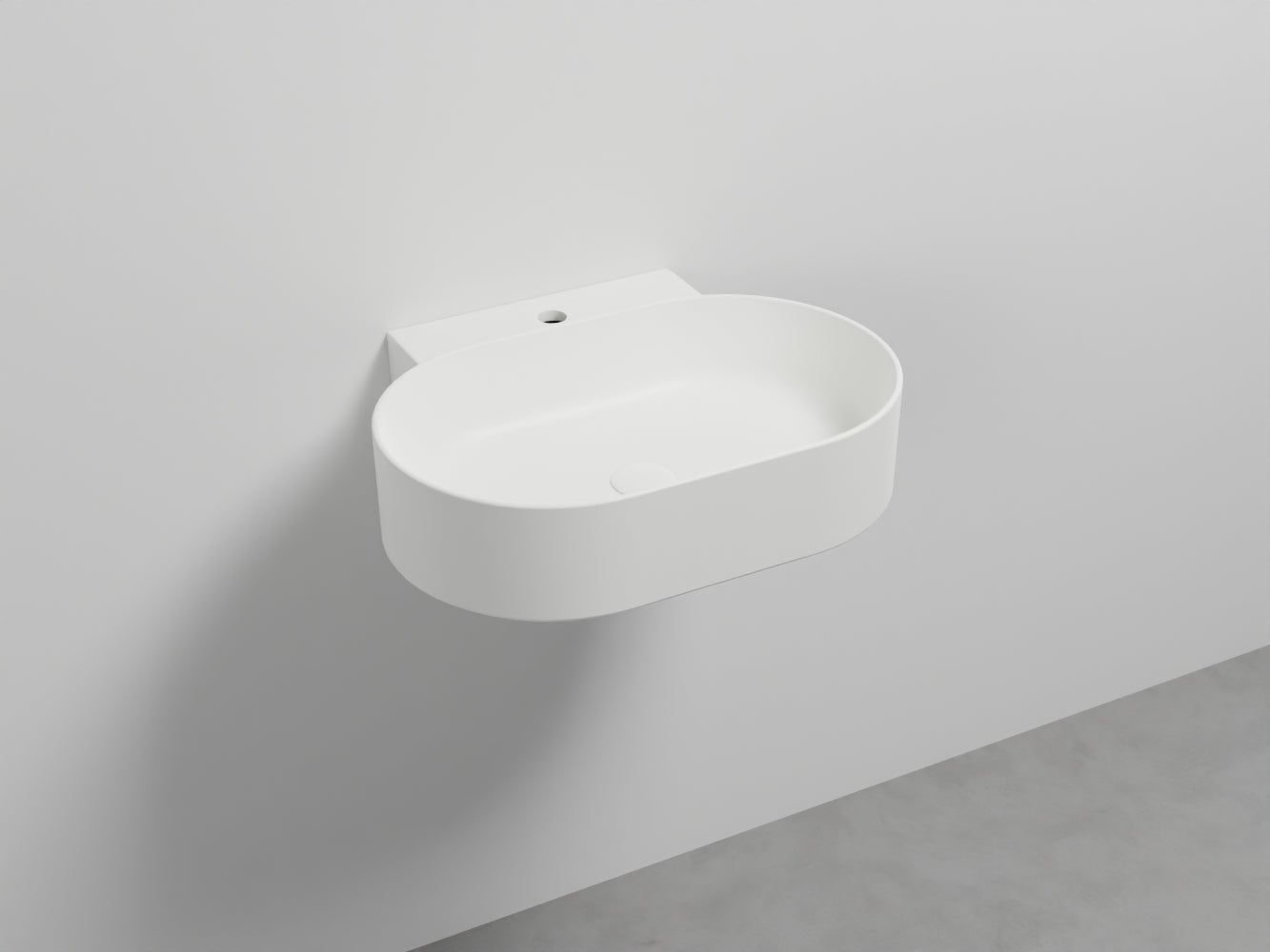 # LAVABO SOSPESO MARE OVALE MONOFORO 60 - CIELO lavandino dalle linee eleganti, sinuose e precise