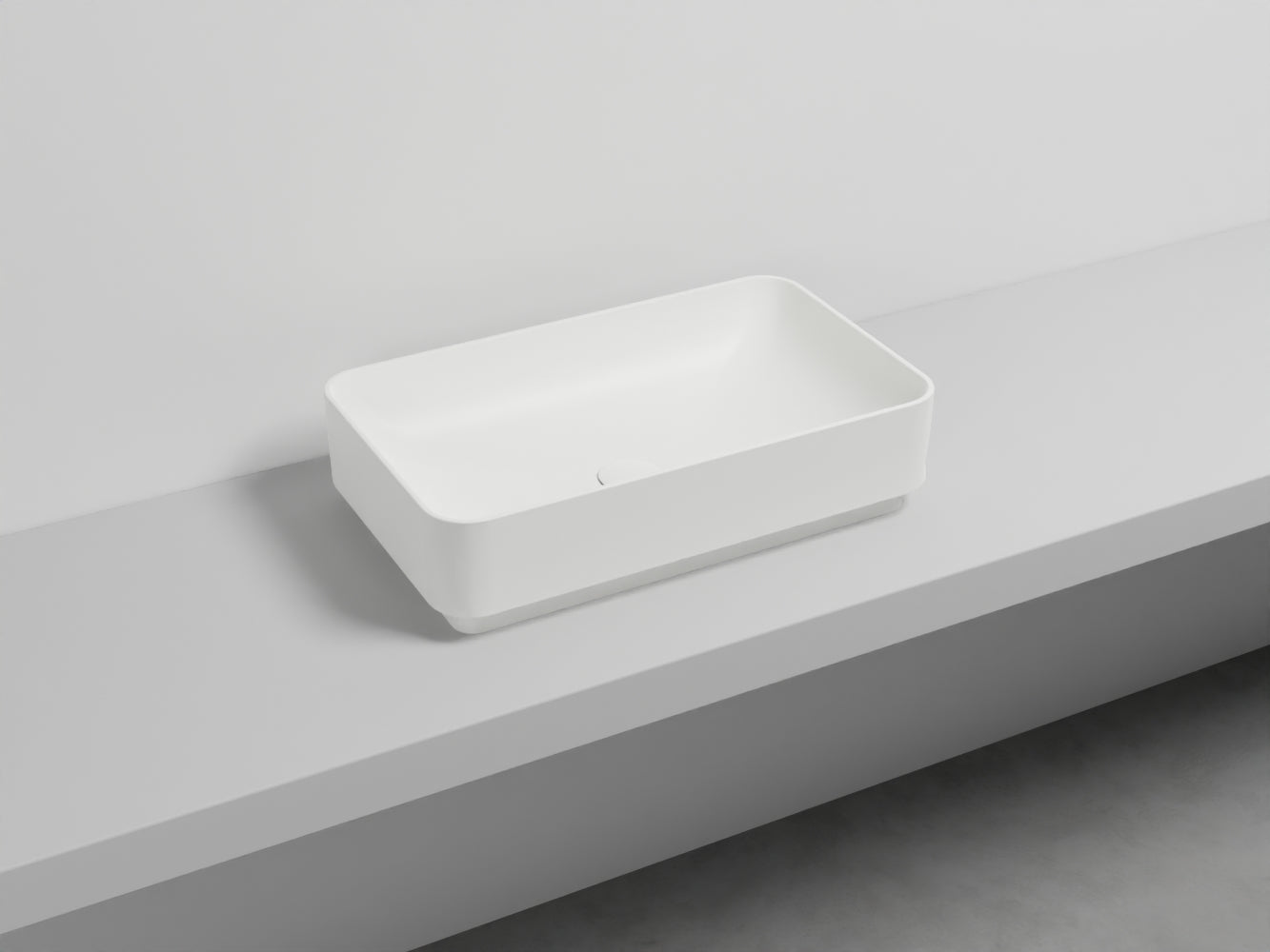 # LAVABO RETTANGOLARE 60 MARE - CIELO lavandino da appoggio dalle linee pure ed esseenziali