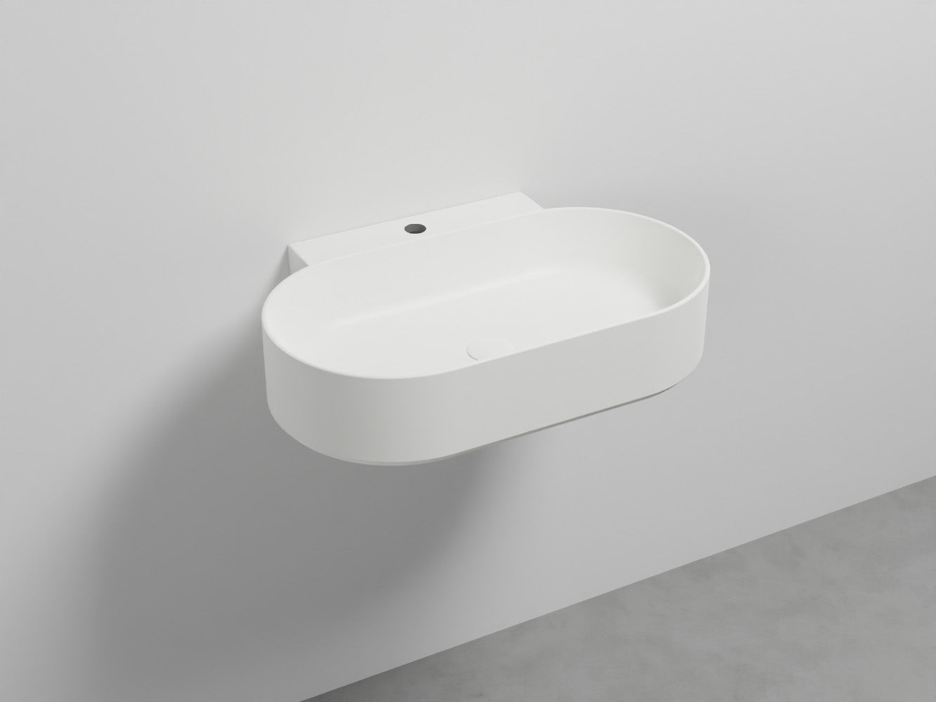 # LAVABO SOSPESO MARE OVALE MONOFORO 70 - CIELO lavandino moderno dalle linee pure ed essenziali