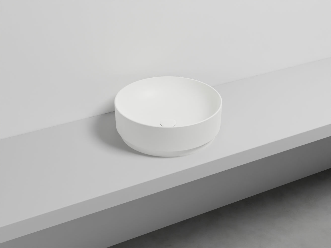 # LAVABO MARE TONDO 45 - CIELO lavandino da appoggio per bagno in ceramica Made in Italy