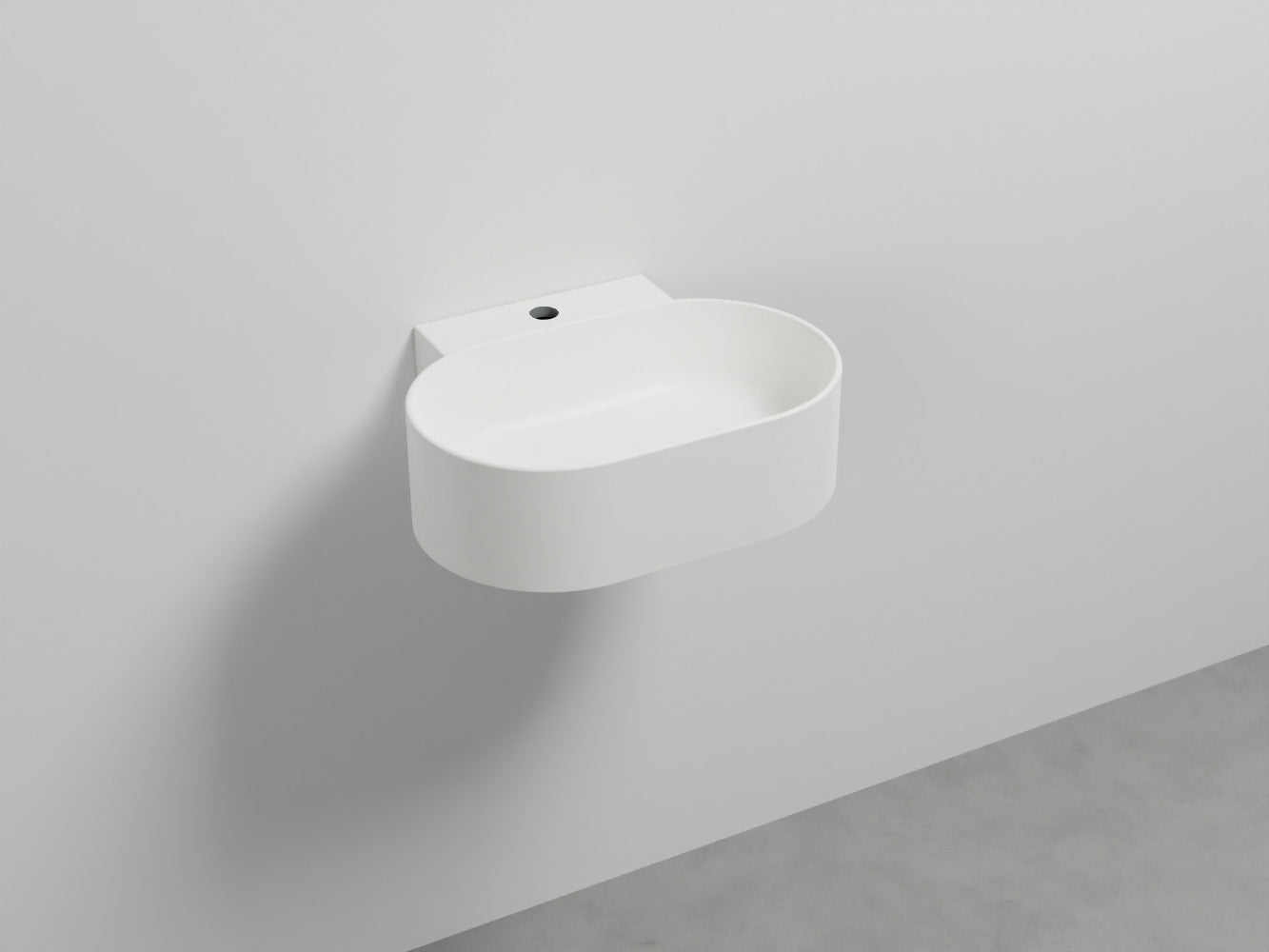 # LAVABO SOSPESO MARE OVALE MONOFORO 50 - CIELO lavandino monoforo per bagno in ceramica