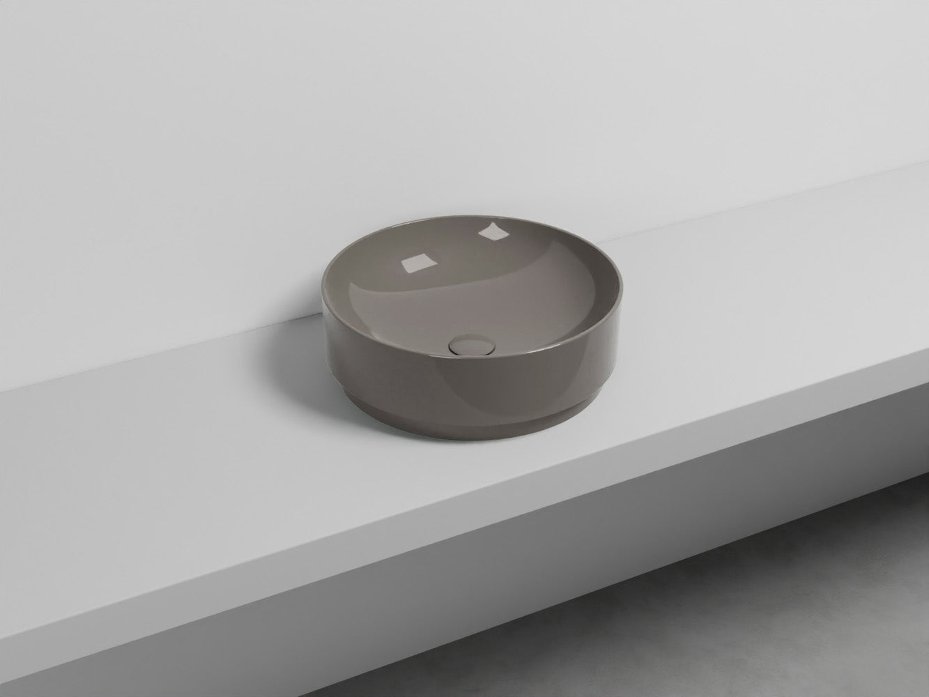 # LAVABO MARE TONDO 45 - CIELO lavandino da appoggio per bagno in ceramica Made in Italy