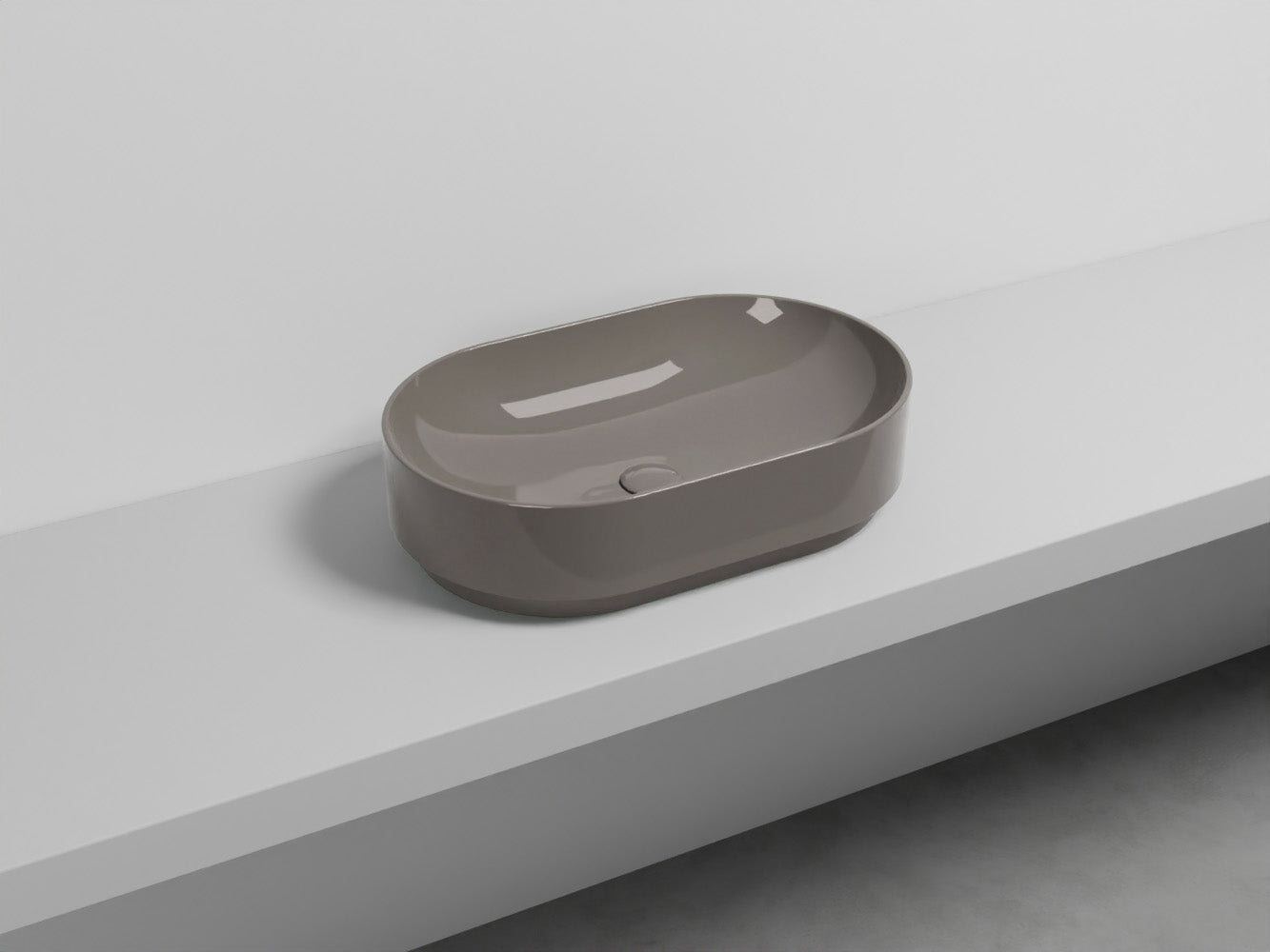 # LAVABO MARE OVALE 60 - CIELO lavandino da appoggio per bagno dall'eleganza contemporanea e dalla massima praticità