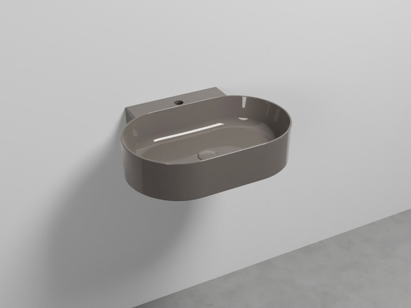 # LAVABO SOSPESO MARE OVALE MONOFORO 60 - CIELO lavandino dalle linee eleganti, sinuose e precise