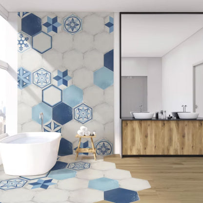 VIETRI SAVOIA ITALIA Piastrelle in gres porcellanato decorato effetto maioliche partenopee vivaci e artigianali per pavimenti e rivestimenti