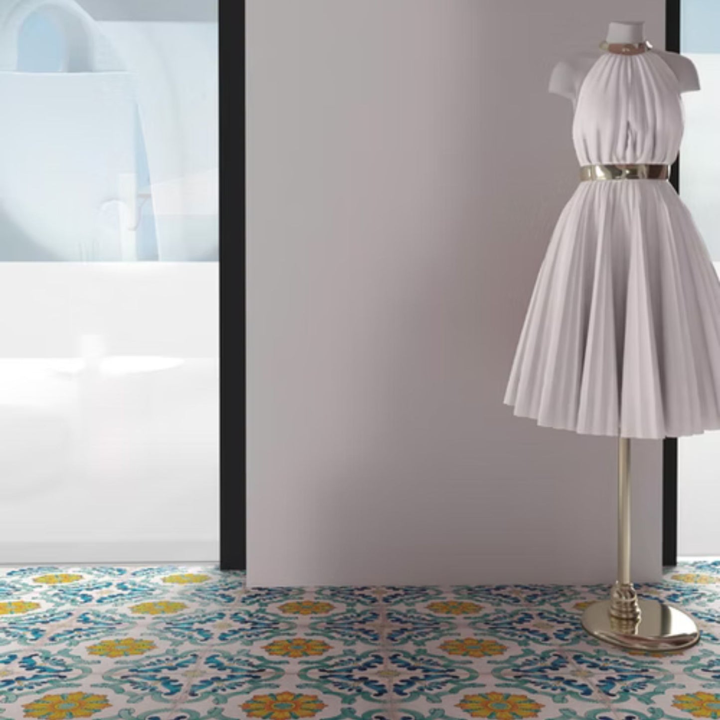 VIETRI SAVOIA ITALIA Piastrelle in gres porcellanato decorato effetto maioliche partenopee vivaci e artigianali per pavimenti e rivestimenti