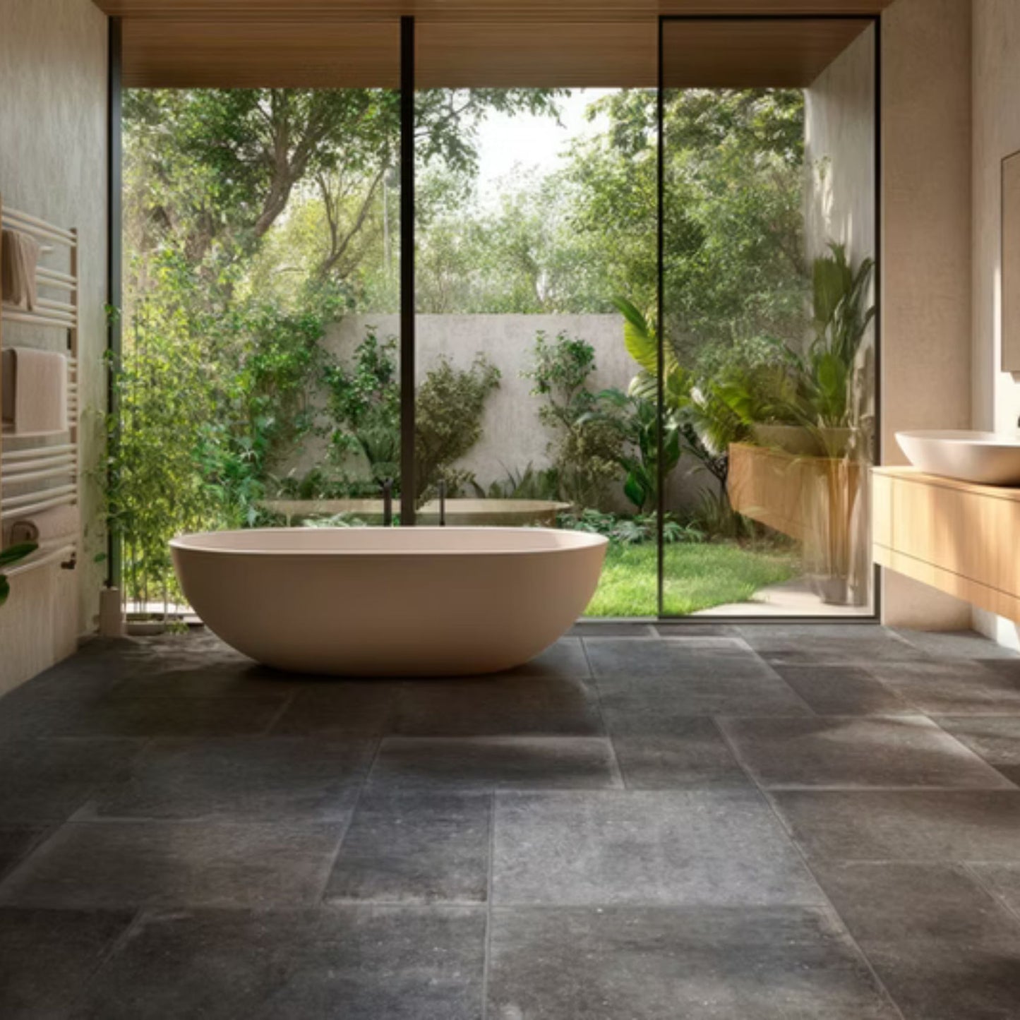 VULCANIA SAVOIA ITALIA Piastrelle in gres porcellanato effetto pietra 60×60 cm con bordo irregolare