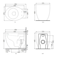 # WC A TERRA FILO MURO LE GIARE in ceramica - CIELO dal design sinuoso e le sue forme ovali continue e armoniche