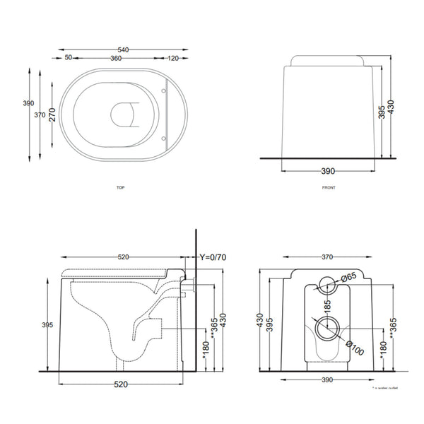 # WC A TERRA ITACA con accessorio inox integrato a destra - CIELO sanitari a pavimento in ceramica vaso per bagno
