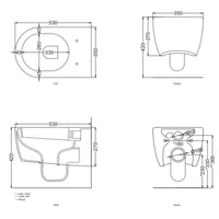 # WC SOSPESO 53 SMILE in ceramica - CIELO ideale per chi desidera un ambiente bagno moderno e pulito