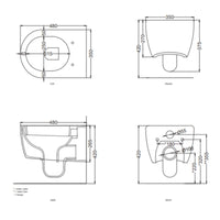 # WC SOSPESO MINI 48 SMILE - CIELO vaso dalle dimensioni compatte ideale per bagni piccoli