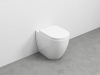 # WC A TERRA SMILE 53 SENZA BRIDA - CIELO vaso a terra per bagno filo parete rimless previene l'accumulo di sporco