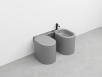 SET WC e BIDET A TERRA ITACA VERSIONE DESTRA - CIELO per chi desidera arredare il bagno con eleganza, comfort e massima igiene.
