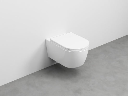 # WC SOSPESO 53 SENZA BRIDA SMILE in ceramica - CIELO vaso senza bordo interno per una pulizia estremamente più semplice, rapida ed efficace.