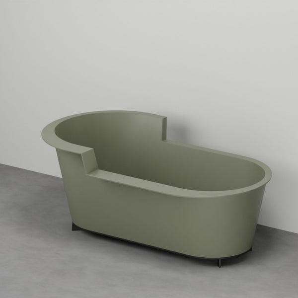 # VASCA DA BAGNO OFELIA IN SOLID SURFACE CON STRUTTURA - CERAMICA CIELO ideale per ambienti bagno moderni e ricercati