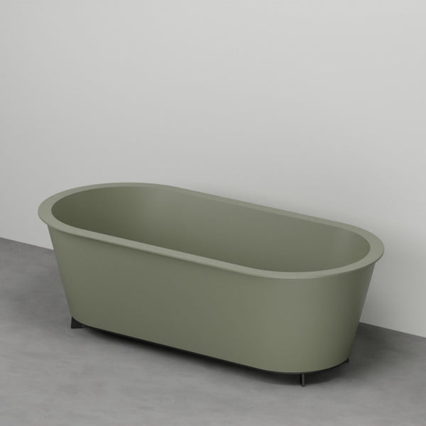 # VASCA DA BAGNO OTTAVIA IN SOLID SURFACE CON STRUTTURA - CERAMICA CIELO perfetta per il centro stanza nei bagni moderni