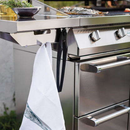 Barbecue a gas con carrello Alain Palazzetti in acciaio inox