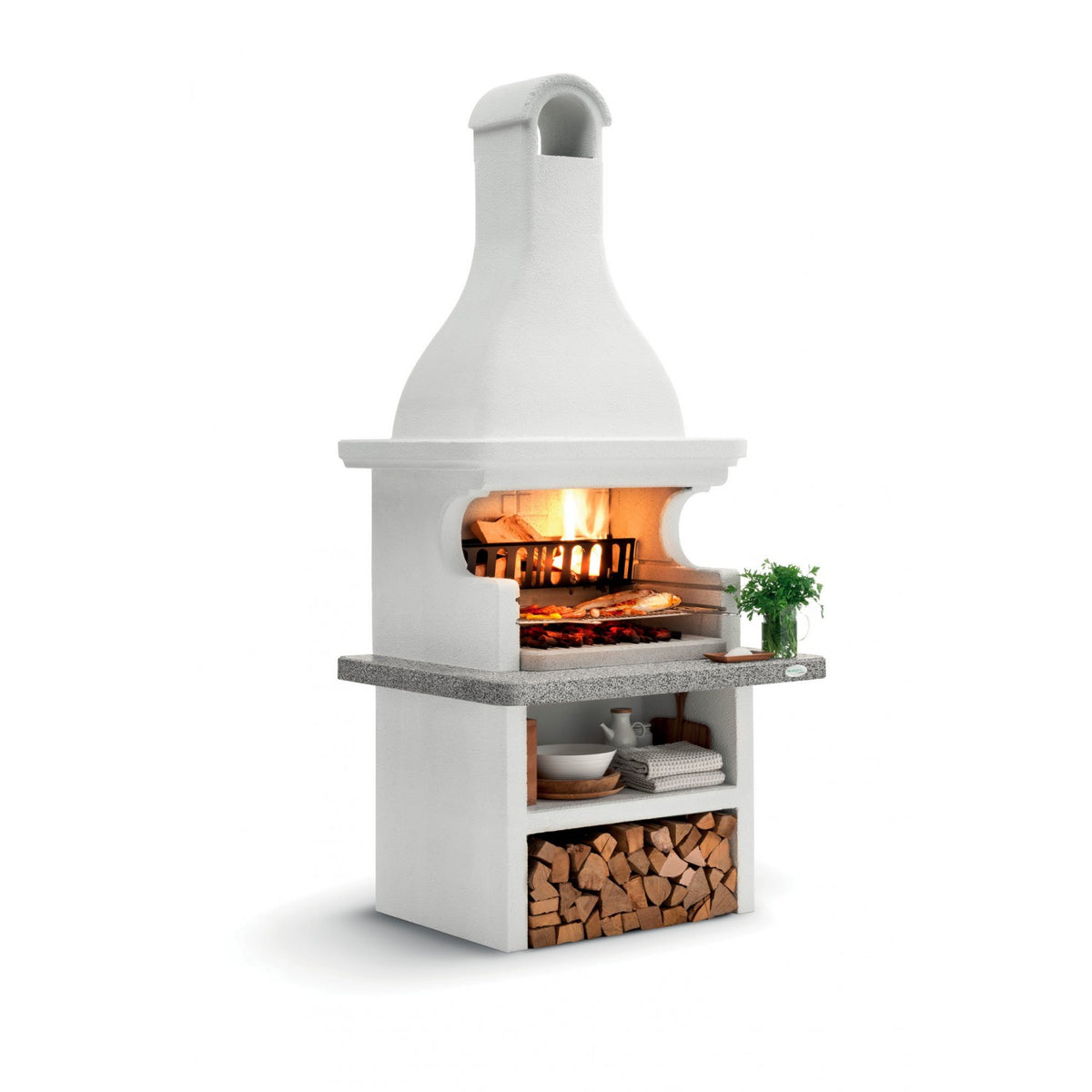 Barbecue in cemento Andros Palazzetti piano grigio