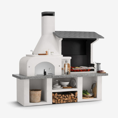 Barbecue in cemento con forno e tettoia Antille Palazzetti
