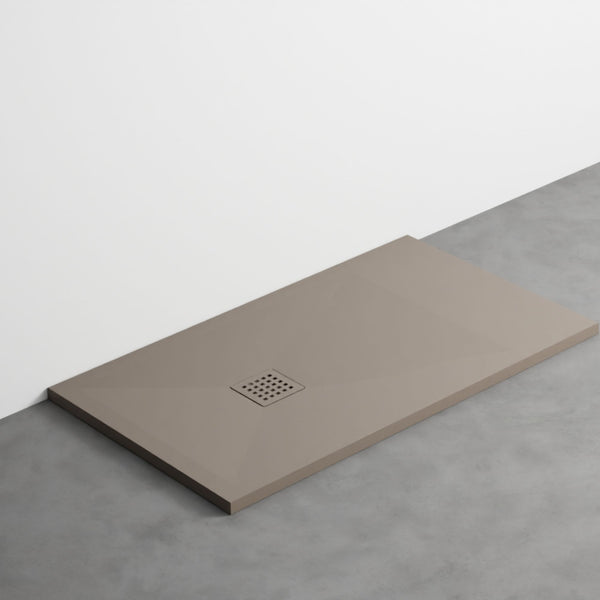 # PIATTO DOCCIA INFINITO soli 3cm di spessore in ceramica effetto pietra - CIELO installazione filo pavimento o da appoggio