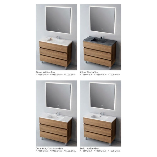 # MOBILE F4 ATRANI LEGNO LAMINATO ART 60Cm - NOFER mobile da bagno elegante con 3 cassetti
