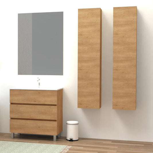 # MOBILE F4 ATRANI LEGNO LAMINATO ART 80Cm - NOFER mobile da bagno elegante con 3 cassetti