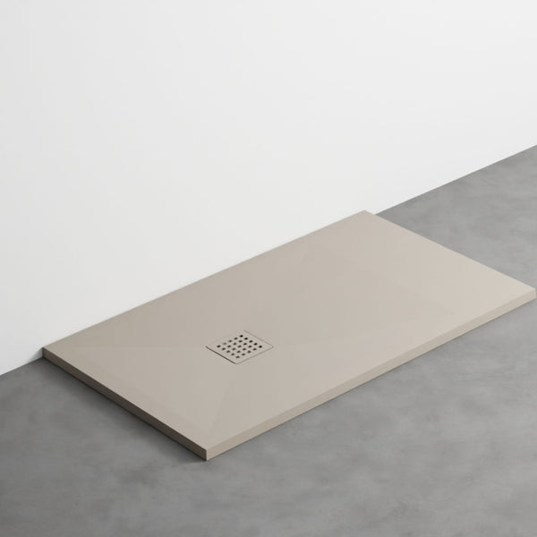 # PIATTO DOCCIA INFINITO soli 3cm di spessore in ceramica effetto pietra - CIELO installazione filo pavimento o da appoggio