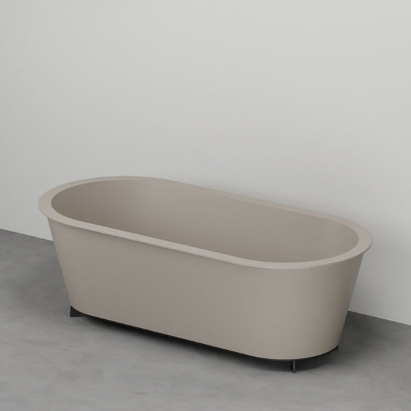 # VASCA DA BAGNO OTTAVIA IN SOLID SURFACE CON STRUTTURA - CERAMICA CIELO perfetta per il centro stanza nei bagni moderni