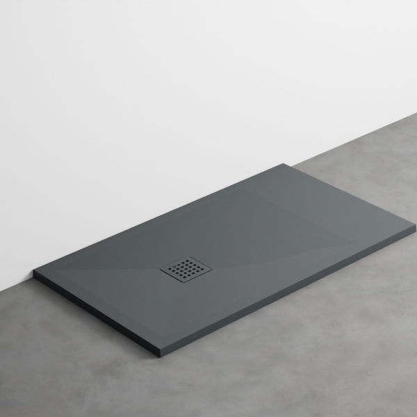 # PIATTO DOCCIA INFINITO soli 3cm di spessore in ceramica effetto pietra - CIELO installazione filo pavimento o da appoggio