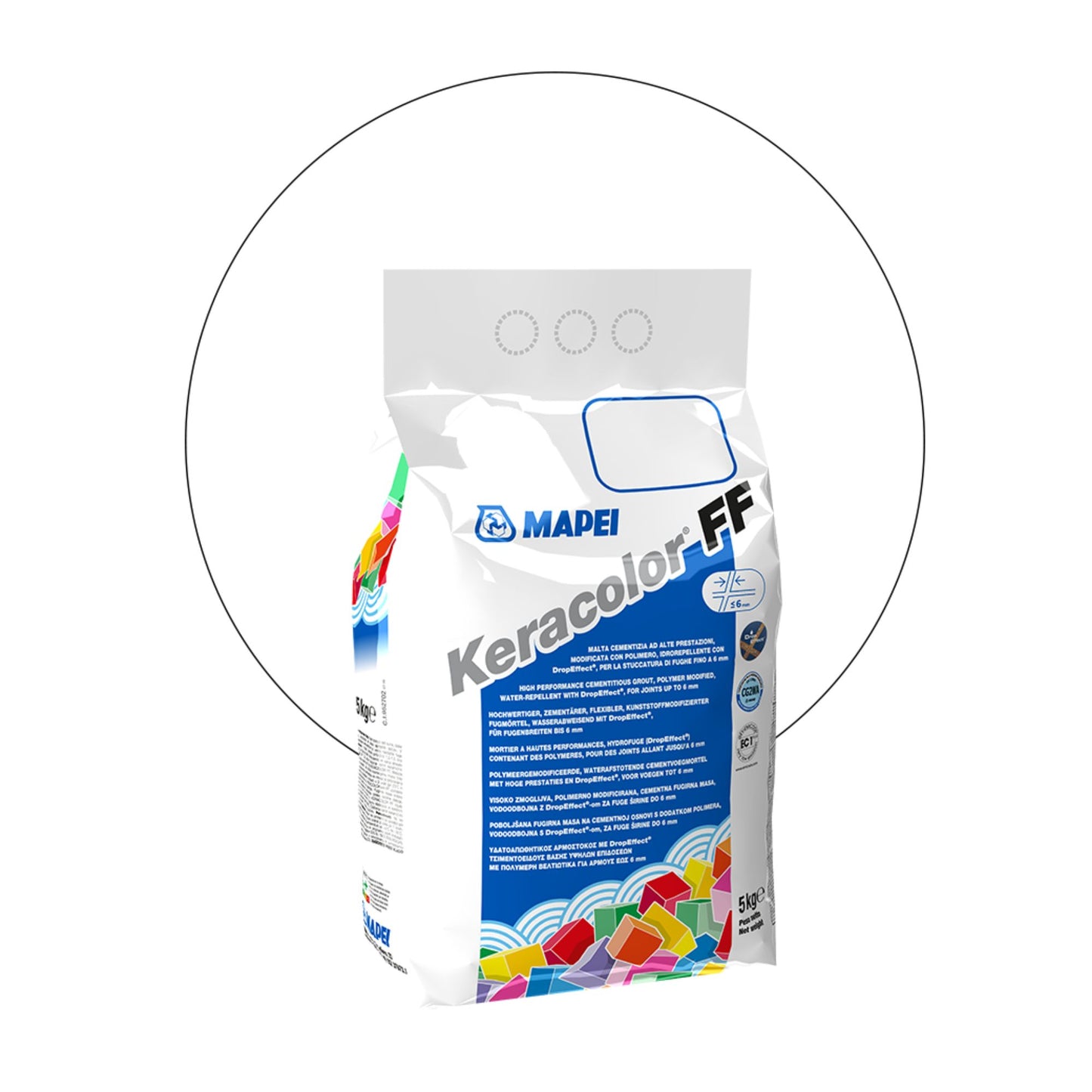 STUCCO KERACOLOR FF 5Kg - MAPEI malta cementizia per fughe resistenti all'umidità, antimuffa, idrorepellente