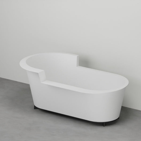 # VASCA DA BAGNO OFELIA IN SOLID SURFACE CON STRUTTURA - CERAMICA CIELO ideale per ambienti bagno moderni e ricercati