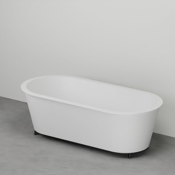 # VASCA DA BAGNO OTTAVIA IN SOLID SURFACE CON STRUTTURA - CERAMICA CIELO perfetta per il centro stanza nei bagni moderni