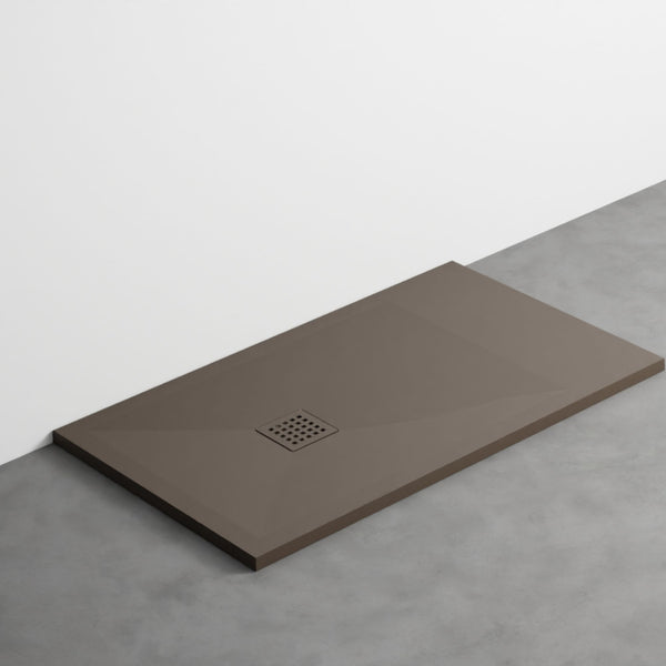 # PIATTO DOCCIA INFINITO soli 3cm di spessore in ceramica effetto pietra - CIELO installazione filo pavimento o da appoggio