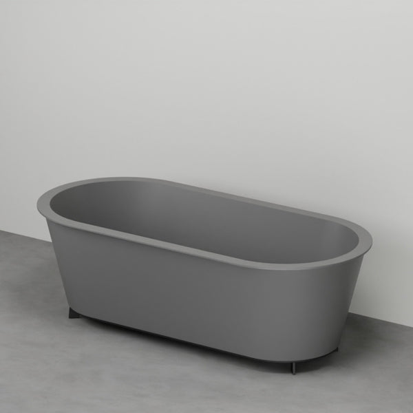 # VASCA DA BAGNO OTTAVIA IN SOLID SURFACE CON STRUTTURA - CERAMICA CIELO perfetta per il centro stanza nei bagni moderni