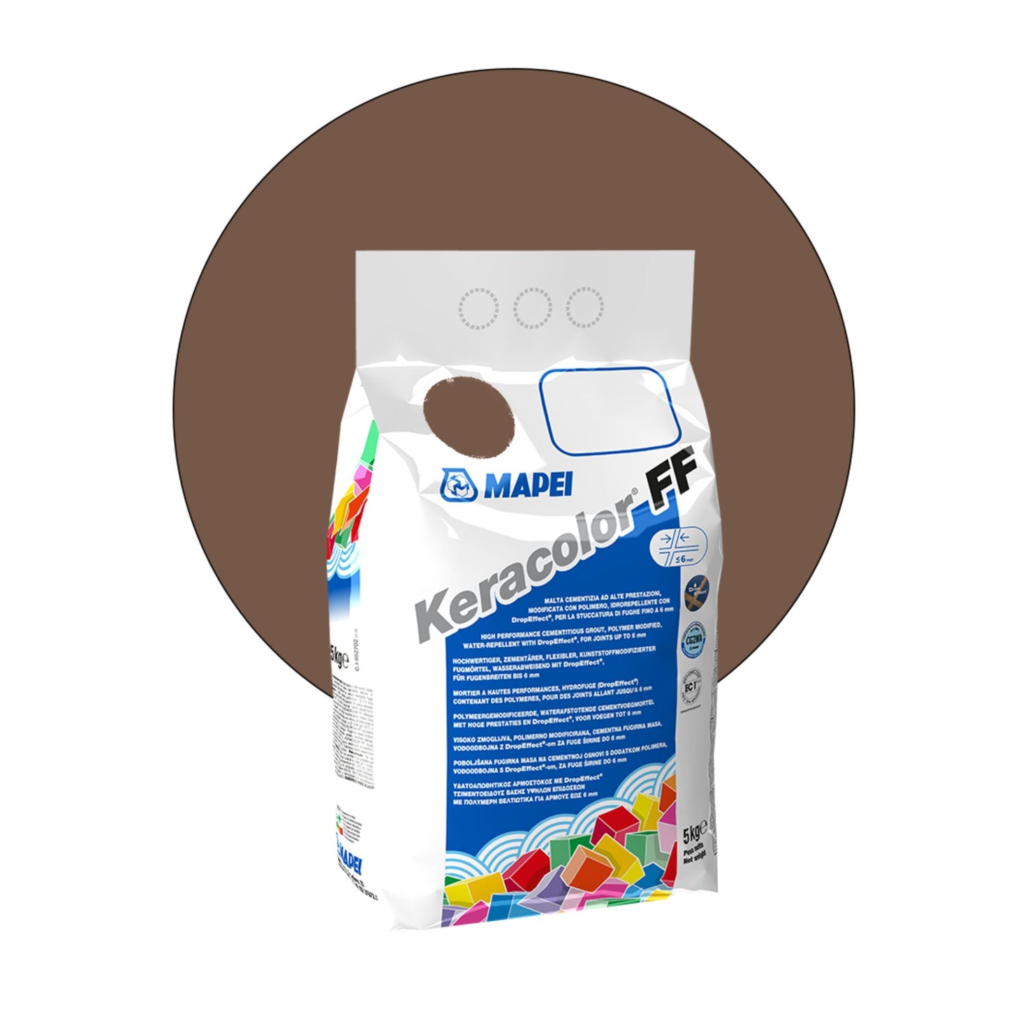 STUCCO KERACOLOR FF 5Kg - MAPEI malta cementizia per fughe resistenti all'umidità, antimuffa, idrorepellente