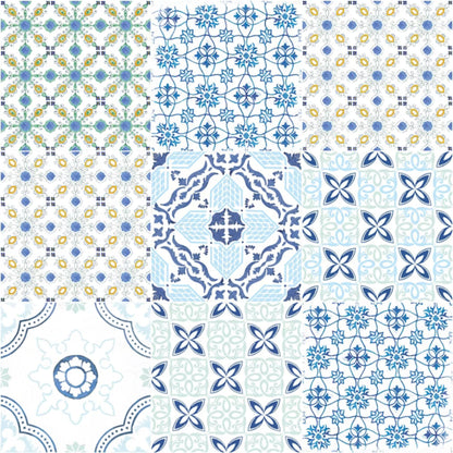 VIETRI SAVOIA ITALIA Piastrelle in gres porcellanato decorato effetto maioliche partenopee vivaci e artigianali per pavimenti e rivestimenti