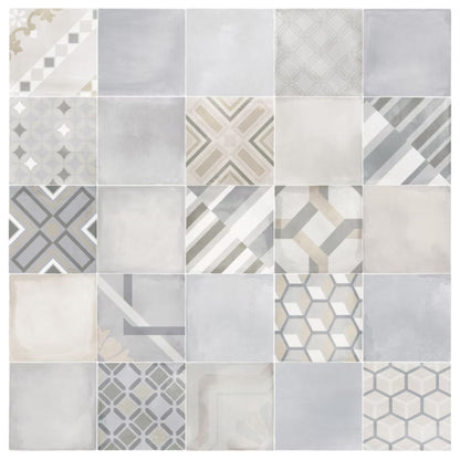 ETOILE SAVOIA ITALIA rivestimenti in bicottura in pasta bianca effetto cemento e muretto decorato per pareti bagno e living