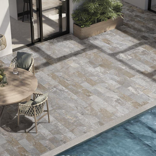 # EXTERNA QUARZITE - EMILCERAMICA forte e resistente come la pietra dolomitica per pavimenti esterni