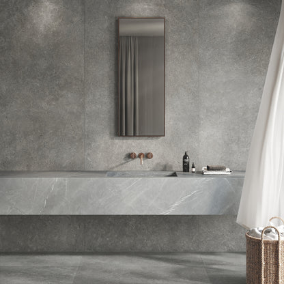 Gres Porcellanato STONE LAB FONDOVALLE Grandi lastre in gres effetto pietra Silver Stone per interni ed esterni