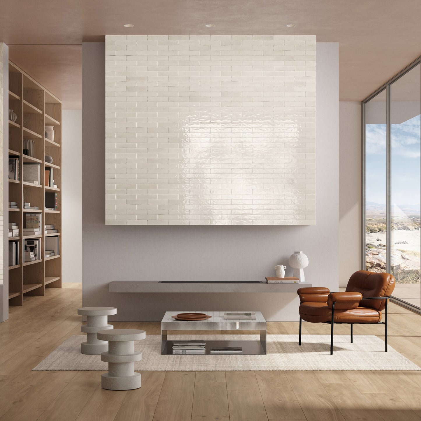 BRIT FONDOVALLE rivestimento per pareti dal pattern visivo dinamico, le rifrazioni della luce creano giochi di colore che ricordano le sfumature del mare